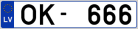 Auto numura zīme OK666 Auto numura zīme OK666