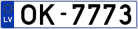 Auto numura zīme OK7773