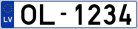 Auto numura zīme OL1234