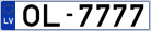 Auto numura zīme OL7777