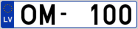 Auto numura zīme OM100
