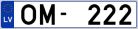 Auto numura zīme OM222