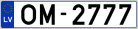 Auto numura zīme OM2777