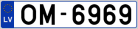 Auto numura zīme OM6969 Auto numura zīme OM6969