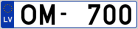 Auto numura zīme OM700