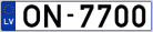 Auto numura zīme ON7700