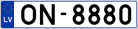 Auto numura zīme ON8880