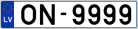 Auto numura zīme ON9999