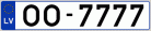 Auto numura zīme OO7777