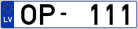 Auto numura zīme OP111