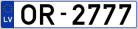 Auto numura zīme OR2777