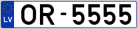 Auto numura zīme OR5555