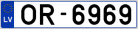 Auto numura zīme OR6969