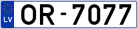 Auto numura zīme OR7077 Auto numura zīme OR7077