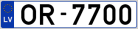 Auto numura zīme OR7700