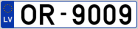 Auto numura zīme OR9009