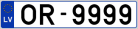 Auto numura zīme OR9999