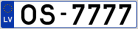 Auto numura zīme OS7777