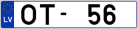 Auto numura zīme OT56