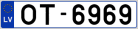 Auto numura zīme OT6969 Auto numura zīme OT6969
