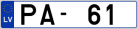 Auto numura zīme PA61