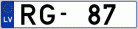 Auto numura zīme RG87