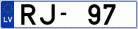 Auto numura zīme RJ97
