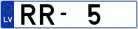 Auto numura zīme RR5