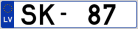 Auto numura zīme SK87