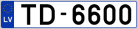 Auto numura zīme TD6600