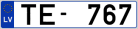Auto numura zīme TE767