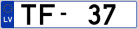 Auto numura zīme TF37