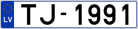 Auto numura zīme TJ1991