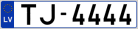 Auto numura zīme TJ4444