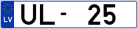 Auto numura zīme UL25