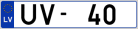Auto numura zīme UV40
