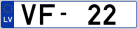 Auto numura zīme VF22 Auto numura zīme VF22