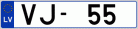 Auto numura zīme VJ55