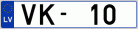 Auto numura zīme VK10