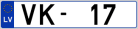 Auto numura zīme VK17