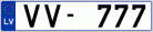Auto numura zīme VV777 Auto numura zīme VV777