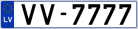 Auto numura zīme VV7777