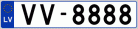 Auto numura zīme VV8888