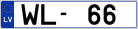 Auto numura zīme WL66