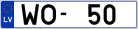 Auto numura zīme WO50