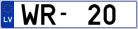 Auto numura zīme WR20