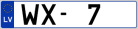 Auto numura zīme WX7