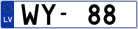Auto numura zīme WY88 Auto numura zīme WY88