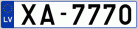 Auto numura zīme XA7770