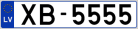 Auto numura zīme XB5555 Auto numura zīme XB5555